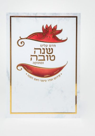 ברכון סדר סימני ראש השנה חדש עלינו - לבן
