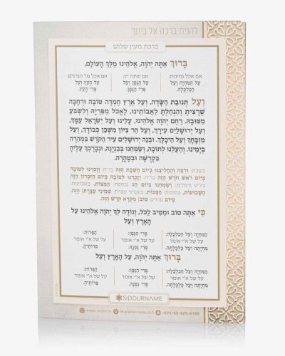 ברכת המזון גדול - להניח ברכה - שמנת לבן