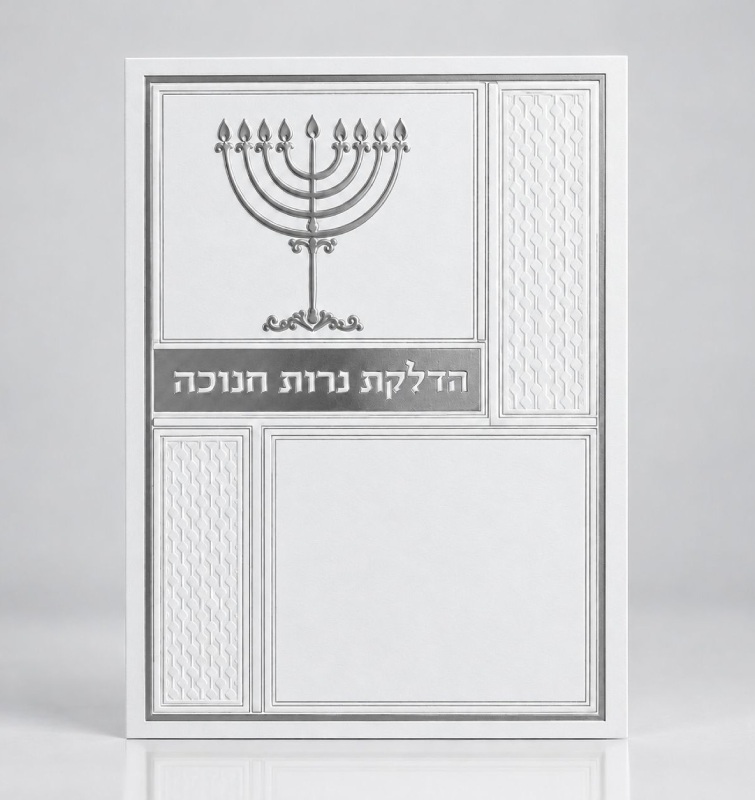 סדר הדלקת נרות חנוכה יוקרתי – כסף