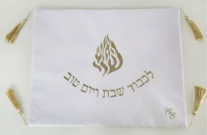 כיסוי חלה פשתן בעיצוב אישי