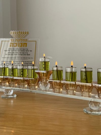 חנוכיית קריסטל זהב