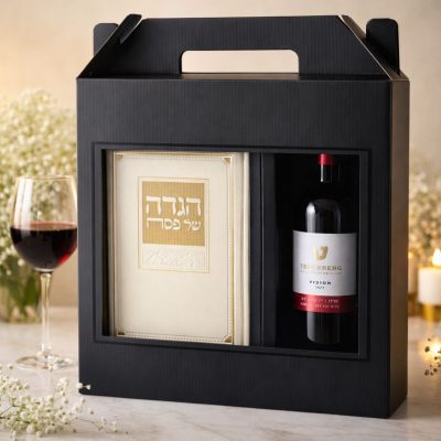 מארז יין עם הגדה של פסח