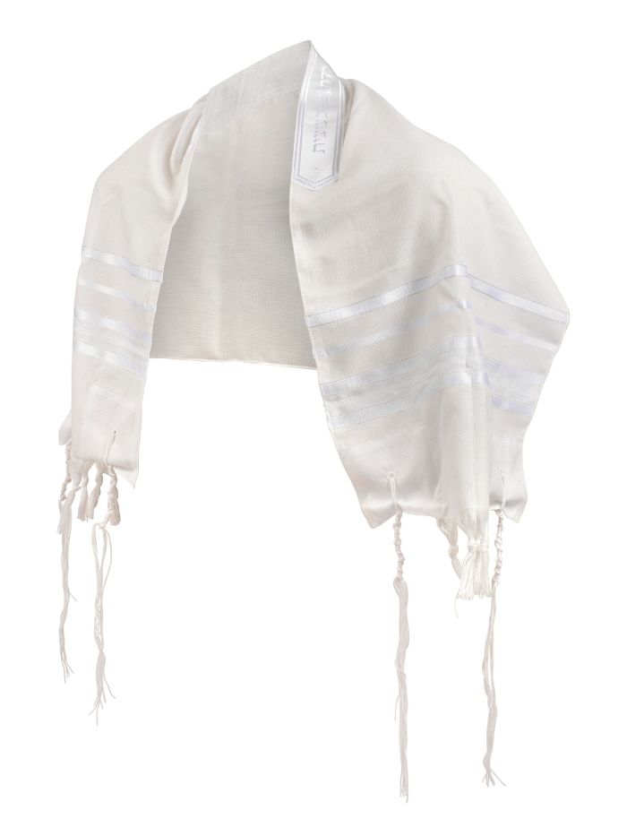 טלית חאלקה לבן