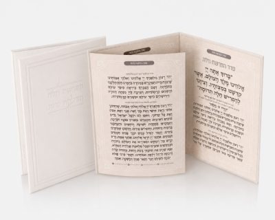 הדלקת נרות והפרשת חלה כריכה קשה דמוי עור - לבן